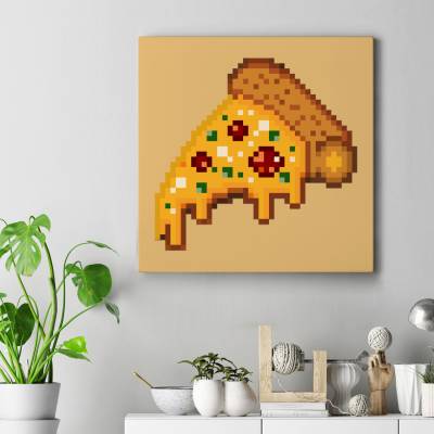 تابلو کنواس مربع (بوم) پیتزای پیکسلی!