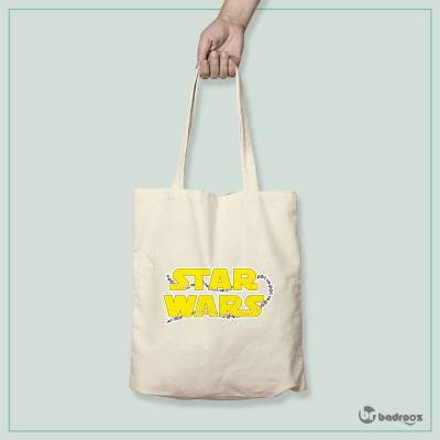 کیف خرید کتان کیف خرید کتان طرح star wars