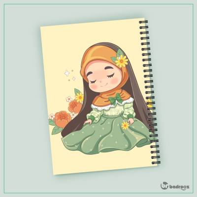 دفتر یادداشت دخترانه گل گلی