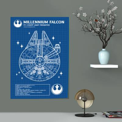 پوستر سیلک Millennium Falcon