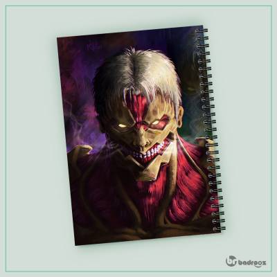 دفتر یادداشت attack on titan armored titan