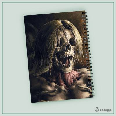 دفتر یادداشت attack on titan female titan