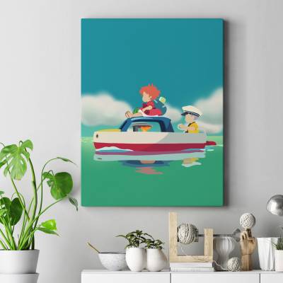 تابلو کنواس (بوم) Ponyo & Sosuke