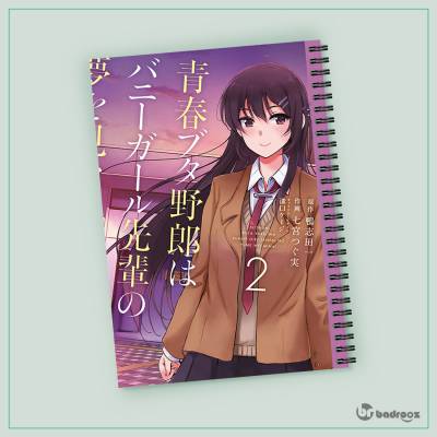 دفتر یادداشت bunny girl senpai انیمه