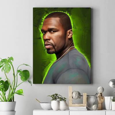 تابلو کنواس (بوم)  فیفتی سنت ( 50cent)