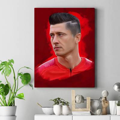 تابلو کنواس (بوم) روبرت لواندوفسکی  - Robert Lewandowski 