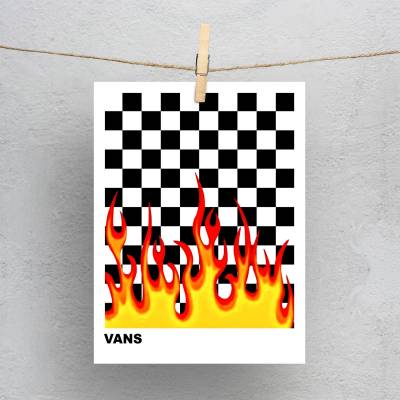 پولاروید Checkerboard Fire Vans