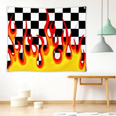 دراپ بنر Checkerboard Fire Vans