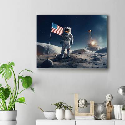 تابلو کنواس (بوم) پوستر سیلک فضا نورد -1- Astronauts