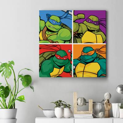 تابلو کنواس مربع (بوم) Teenage Mutant Ninja Turtles