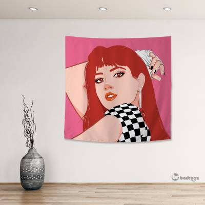 بک دراپ مربع Lisa blackpink 1