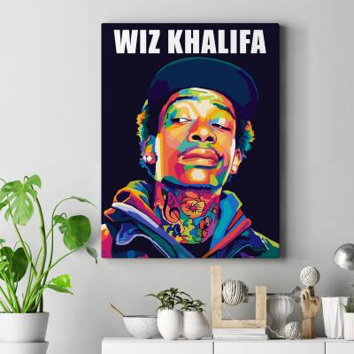 تابلو کنواس (بوم) ویز خلیفه - Wiz Khalifa