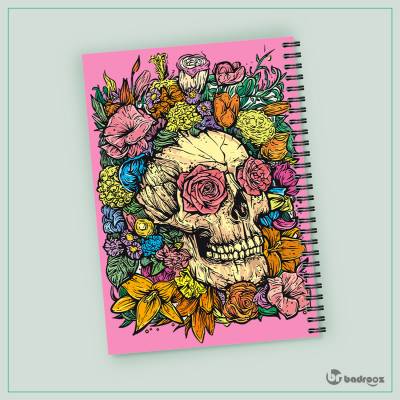 دفتر یادداشت جمجمه و گل -