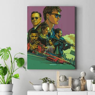 تابلو کنواس (بوم) Baby Driver - (بیبی راننده)