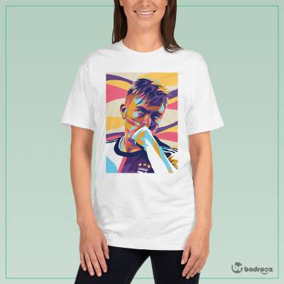 تی شرت زنانه طرح پائولو دیبالا - کد : 001