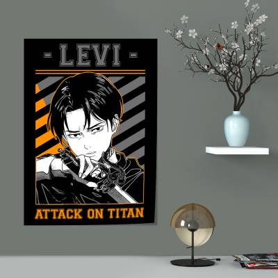 پوستر سیلک طرح انیمه حمله به تایتان (Attack on titan) - کد 002