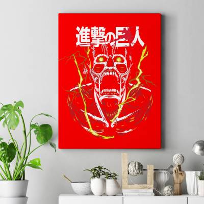 تابلو کنواس (بوم) طرح انیمه حمله به تایتان (Attack on titan) - کد 003