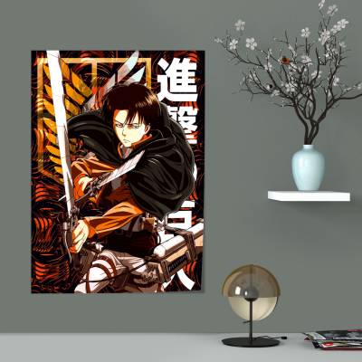 پوستر سیلک طرح انیمه حمله به تایتان (Attack on titan) - کد 005