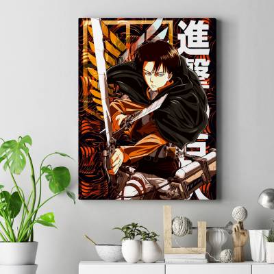 تابلو کنواس (بوم) طرح انیمه حمله به تایتان (Attack on titan) - کد 005