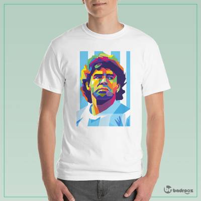 تی شرت مردانه طرح مارادونا - کد : 002