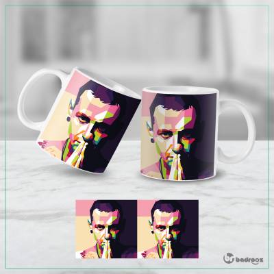 ماگ  طرح چستر بنینگتون - کد : 001
