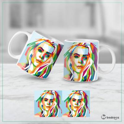 ماگ  طرح زارا لارسن - کد : 001