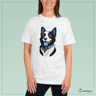 تی شرت زنانه طرح سگ - کد : 002