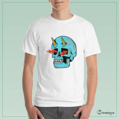 تی شرت مردانه طرح جمجمه - کد : 001