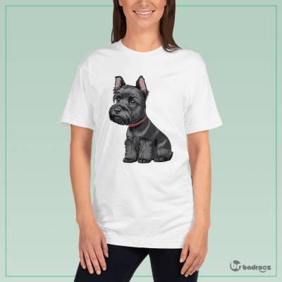 تی شرت زنانه طرح سگ - کد : 003