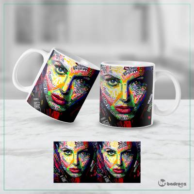 ماگ  طرح آنجلینا جولی - کد : 002