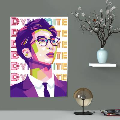 پوستر سیلک طرح BTS - بی تی اس - کد : 007