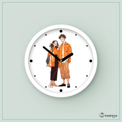 ساعت دیواری  طرح عاشقانه - کد : 005