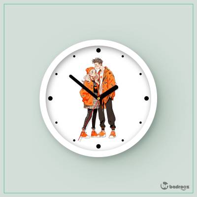 ساعت دیواری  طرح عاشقانه - کد : 011