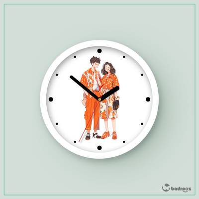 ساعت دیواری  طرح عاشقانه - کد : 012