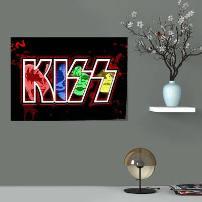 پوستر سیلک KISS LOGO