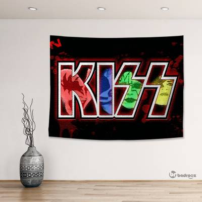 بک دراپ KISS LOGO