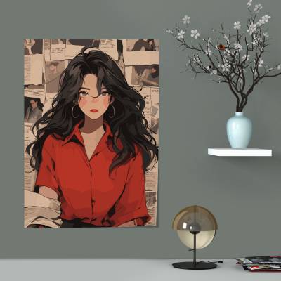 پوستر سیلک طرح دخترانه - کد : 034