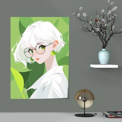 پوستر سیلک طرح دخترانه - کد : 035