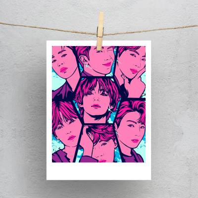 پولاروید  طرح BTS - بی تی اس - کد : 009