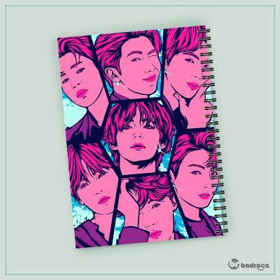 دفتر یادداشت  طرح BTS - بی تی اس - کد : 009