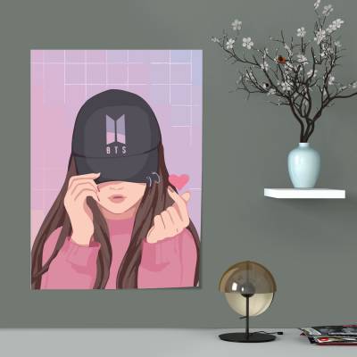 پوستر سیلک  طرح BTS - بی تی اس - کد : 010