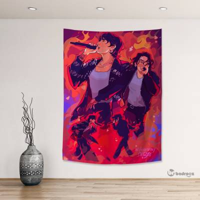 بک دراپ طرح BTS - بی تی اس - کد : 012