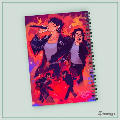 دفتر یادداشت طرح BTS - بی تی اس - کد : 012