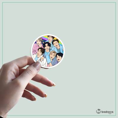 استیکر طرح BTS - بی تی اس - کد : 013