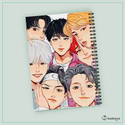 دفتر یادداشت طرح BTS - بی تی اس - کد : 019