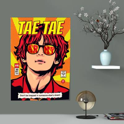 پوستر سیلک طرح BTS - بی تی اس - کد : 023