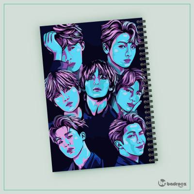 دفتر یادداشت طرح BTS - بی تی اس - کد : 028