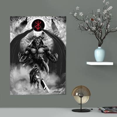 پوستر سیلک طرح برزرک Berserk ( مانگا ) - کد : 004