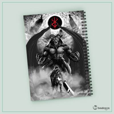 دفتر یادداشت طرح برزرک Berserk ( مانگا ) - کد : 004