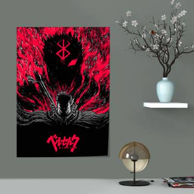 پوستر سیلک طرح برزرک Berserk ( مانگا ) - کد : 008